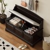 Shoe Bench, Retro Shoe Storage Bench with Safe Soft-Close Devices, Storage Chest W/Hidden Storage & Cushion for Entryway, Living Room - 2 of 4