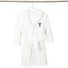 Personalized Linum Kids 100% Polyester SUPER PLUSH Double Brushed Hooded Bathrobe in Purple Bookman Font - 3 of 3