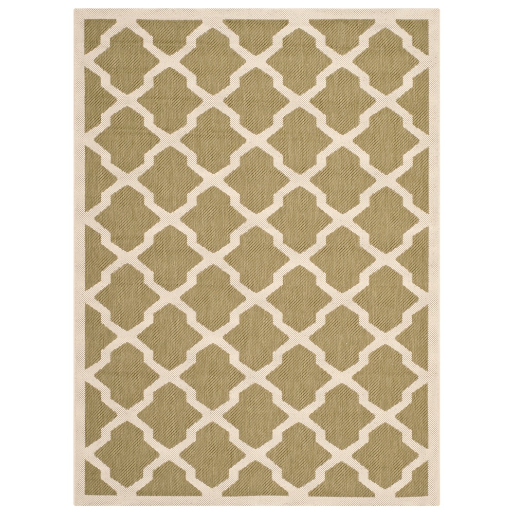 4'X5'7in Amherst Evie Outdoor Rug Green/Beige - Safavieh