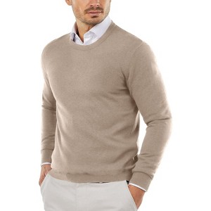 COOFANDY Men's Crew Neck Sweater Slim Fit Lightweight Sweatshirts Knitted Pullover for Casual Or Dressy Wear - 1 of 4