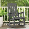 Arceso Outdoor Rocking Chairs Set, 1 Chairs & 1 Table HDPS Poly Rocking Chair, All Weather Resistant, Heavy Duty Rocker Chair For Patio, Lawn, Garden - 2 of 4