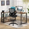 BestMassage Drafting Chair Tall Office Chair Flip-Up Armrest, Black - 2 of 4