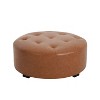PAGED 28.5 Inch Upholstered Ottoman, Modern Vanity Chair Footrest Ottoman Side Table for Living Room, Bedroom, Space Saving - 2 of 4