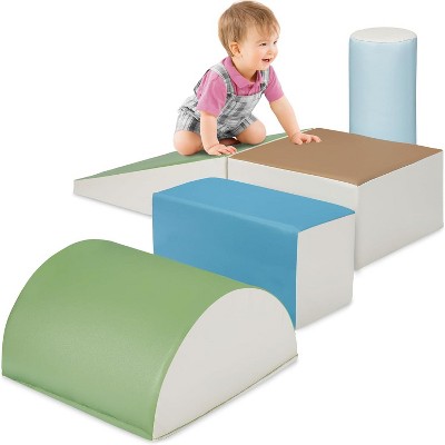 5-Piece Kids Climb & Crawl Soft Foam Block Activity Play Structures for Child Development