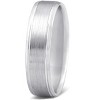 Pompeii3 5mm Flat Brushed Mens Wedding Band 10K White Gold - 2 of 3