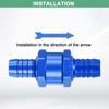 Unique Bargains Aluminum Alloy Durable Non Return One Way Check Valve Blue - 4 of 4