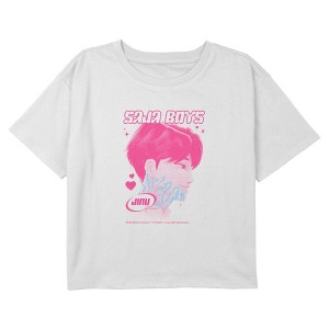 Girls KPop Demon Hunters Jinu Saja Boy Profile Cropped T-Shirt - 1 of 4