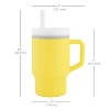 LunaLulinlk Adorable Miniature Tumbler with Leak-Resistant Straw and Toddler-Friendly Handle, Encourages Hydration, 9 fl. oz, Sunshine - 2 of 4