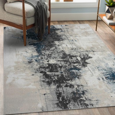 Luxe Weavers Modern Distressed Pattern Abstract Area Rug