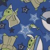 Star Wars The Child Cutest in the Galaxy Blue, Green and Gray Grogu, Hover Pod, and Stars Deluxe Easy Fold Toddler Nap Mat - 3 of 4