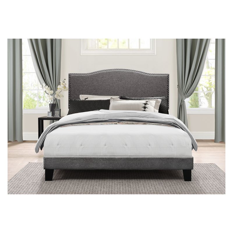 Kiley Upholstered Bed In One Stone Fabric - Hillsdale Furniture, 3 of 9