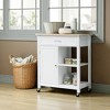 Mshliw Rolling Kitchen Island Cart with Solid Wood Top, Drawer, Cabinet, Adjustable Shelf & Towel Rack, Mobile Storage Cart for Dining Room - 2 of 4