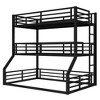 Kumasinova Metal Triple Bunk Bed, Heavy-Duty Steel Bed Frame with Full-Length Guardrails, Noise-Reducing Design for Shared Kids' Rooms/Guest Spaces - 3 of 4