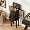 Tangkula Jewelry Wood Cabinet Armoire Storage Box Chest St& Organizer Christmas Gift - 2 of 4