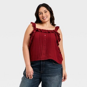 Women's Ruffle Sleeve Tank Top - Universal Thread™ - 1 of 3