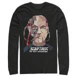Men's Star Trek: The Next Generation Geometric Captain Jean Luc Picard Borg Long Sleeve Shirt