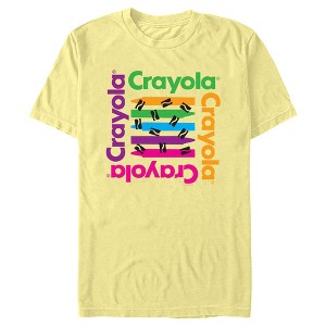 Men's Crayola 4 Crayon Logo  T-Shirt - Banana - Medium - 1 of 4