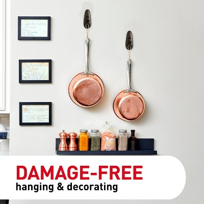 Large Oil Rubbed Bronze Metal Hooks with Adhesive Strips