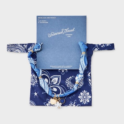 Bandana Print Necklace & Pouch - Universal Thread™