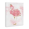 Stupell Industries Glam Flamingo Pink Splatter Rose Floral Royal Crown Canvas Wall Art - 3 of 4