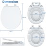 Toilet Seat Cover, PP Quick-Release Structure Toilet Seat, White Easy-Remove Design for Simple Cleaning - 3 of 4