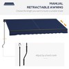 Vynxaria 10' x 8' Retractable Awning - Versatile Sunshade for Outdoor Comfort - 4 of 4