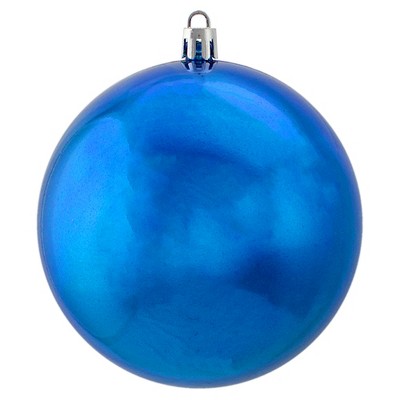 Lavish Blue Shatterproof Plastic Christmas Ball Ornament Set, 4"