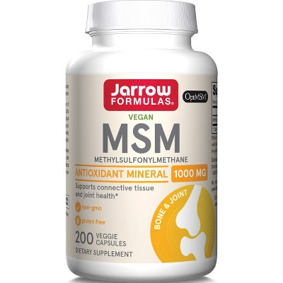 Jarrow Formulas, Inc. Vegan Msm Methylsulfonylmethane 1,000 mg 200 Veg Caps.