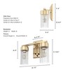 Hunter Fans 13" Gatz Wall Light Alturas Gold Finish - Elegant Vanity Fixture for Glamorous Powder Rooms - 2 of 4