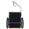 Akoasm 26.77 inch Durable Steel Large Folding Dog Bike Trailer, All-Terrain Pet Carrier-Black&Orange - 4 of 4