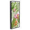 Stupell Industries Tropical Plants & Flamingo Framed Giclee Art, Black, 13" x 30" - 2 of 4