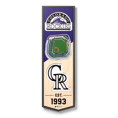 MLB Colorado Rockies 6"x19" Stadium 3D View Banner