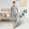 iNova"Men's Thermal Underwear Set, Long Johns, Long Sleeve Top & Bottom, Winter Sports Base Layer"BlackGrey&Navy - 2 of 4