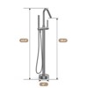 Coucheta Freestanding Bathtub Faucet, Floor Mount Tub Filler with Hand Shower, 360° Swivel Spout, Single Handle Bathroom Tub Faucet - 2 of 4