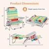 Costway 1/2 PCS Folding Beach Chair for Adult Lightweight Aluminum Camping Chair withStorage Bag Blue/Red - 3 of 4