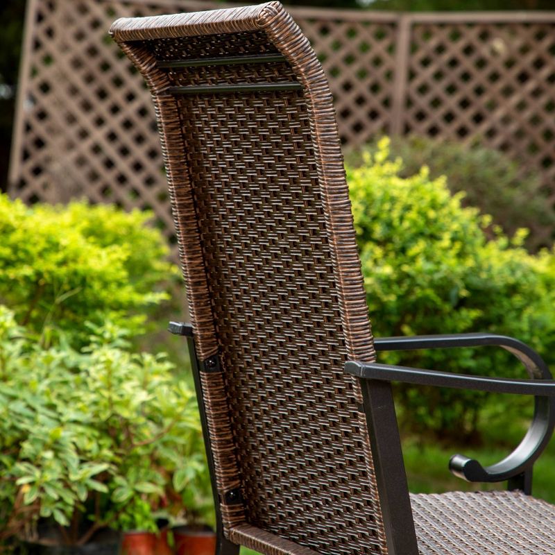Rattan/Steel Patio Dining Arm Chairs - Captiva Designs, 3 of 8