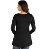 24seven Comfort Apparel Womens Flared Long Sleeve Henley Maternity Top - 3 of 4
