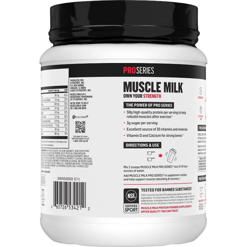 Muscle Milk Pro Series Protein Powder - Knockout Chocolate - 32oz, 4 of 7
