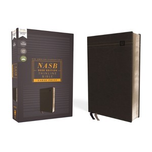 Nasb, Thinline Bible, Large Print, Leathersoft, Black, Red Letter Edition, 2020 Text, Comfort Print - by  Zondervan (Leather Bound) - 1 of 1