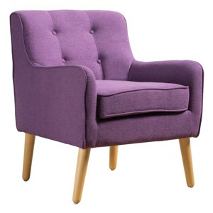 Felicity Mid Century Arm Chair Purple - Christopher Knight Home