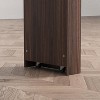 Modern Bar Cabinet with Rotating Top, Counter Height Dining Storage Cabinet with Ribbed Glass Doors & 6 Compartments for Living Room or Dining Room - 4 of 4