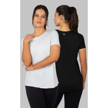 90 Degree By Reflex Womens Grey Athletic Short Sleeve Shirt Size