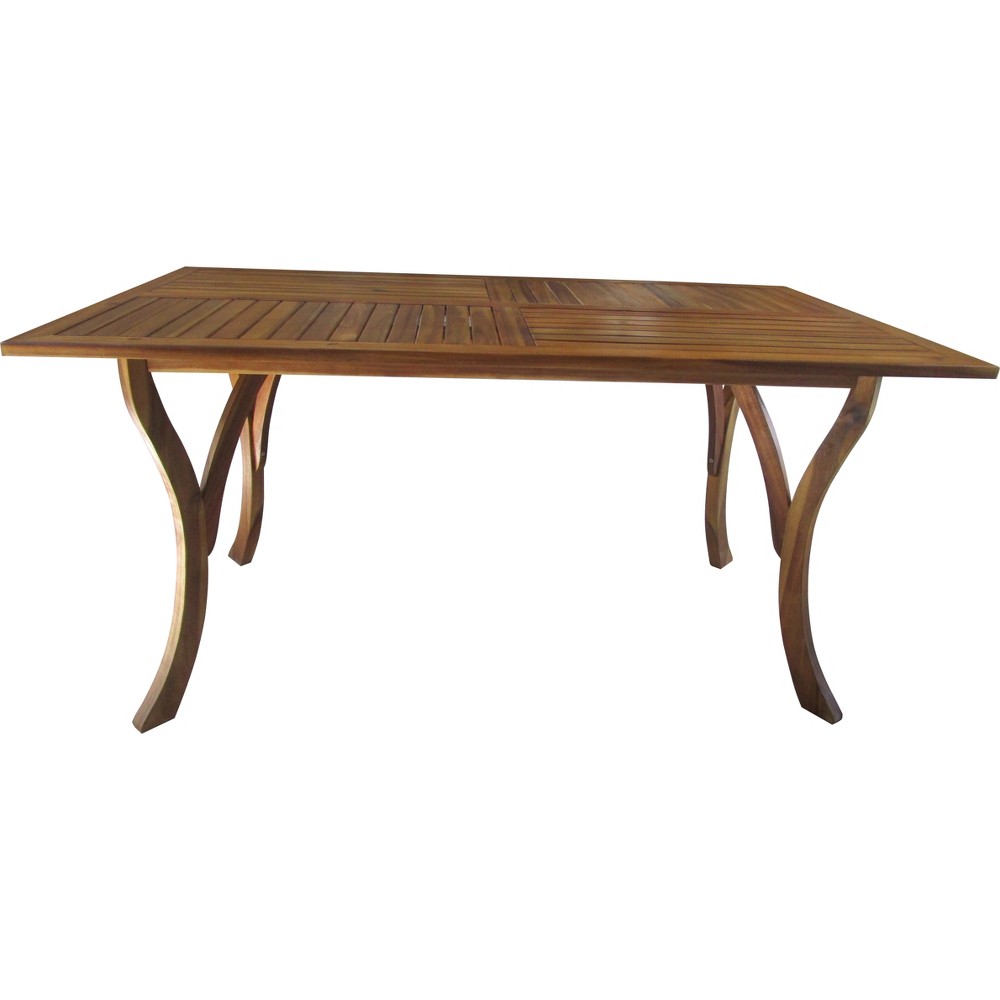 Photos - Garden Furniture Hermosa Rectangular Acacia Wood Dining Table -Teak Finish - Christopher Kn