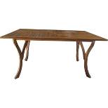 Hermosa Rectangular Acacia Wood Dining Table -Teak Finish - Christopher Knight Home