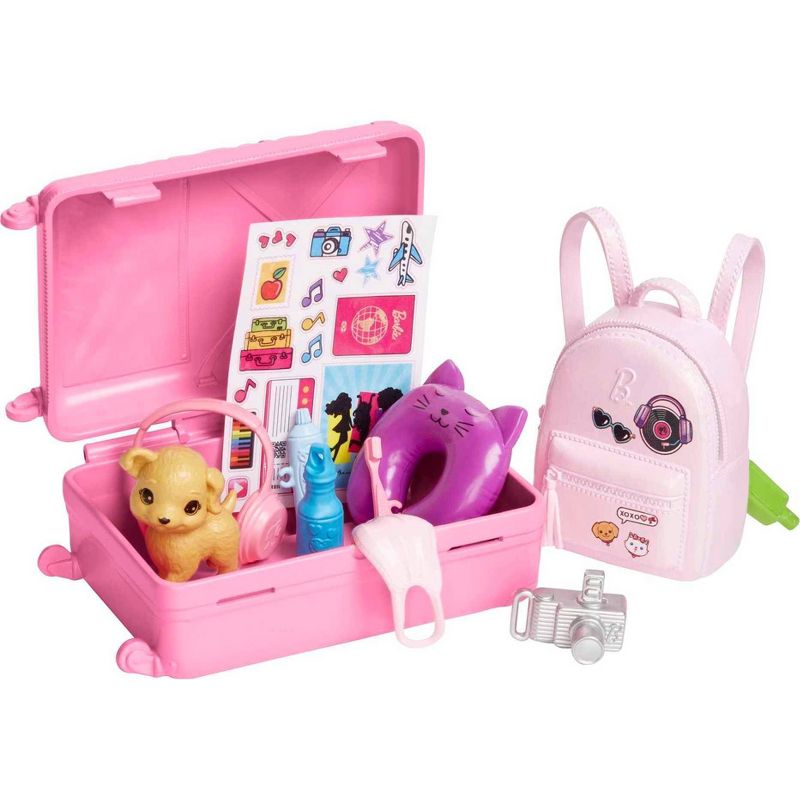 Barbie Doll and Accessories Travel Set with Puppy, 2 of 6