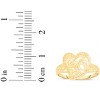 10k Yellow Gold 13mm #1 Mom Heart Openwork Filigree Ring - 4 of 4