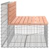 vidaXL Patio Bench Gabion Design 40.6 in.x27.6 in.x25.6 in. Solid Wood Douglas - 4 of 4
