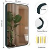 30"x40"  Rectangular Bathroom Vanity Mirror with Aluminium Frame, Modern Wall-Mounted Mirror for Bathroom – The Pop Home - 4 of 4