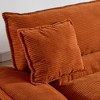 Airsurfer Corduroy Loveseat Sleeper Sofa, Comfy Upholstered Couch with Pillows, Deep Seat for Bedroom, Living Room, Apartment, Office, Dorm - 4 of 4