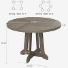 Round Dining Table for 4,Kitchen Dining Room Circle Dinner Pedestal Table,Space Saving Wood Kitchen & Dining Room Furniture - 3 of 4